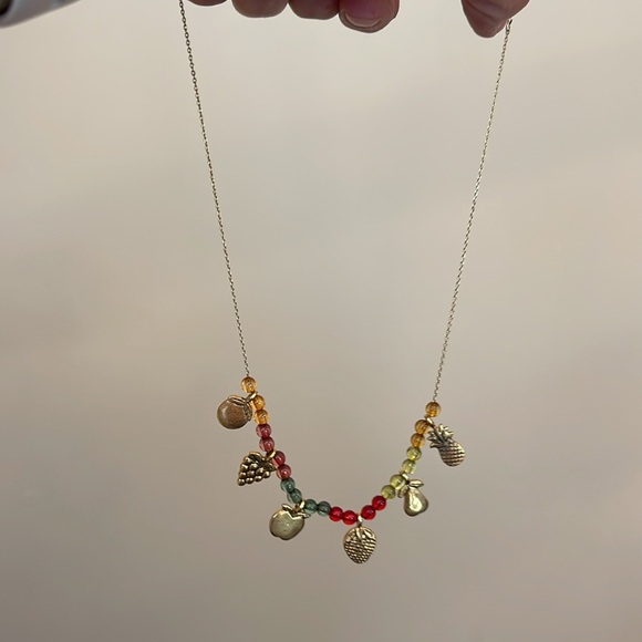 Vintage Fruit & Acrylic Bead Necklace - Picture 14 of 16